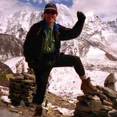 Jerome Ryan on Chukung (4750m) in October 1997